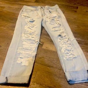 Women’s Machine Distressed boyfriend Jeans Sz 5